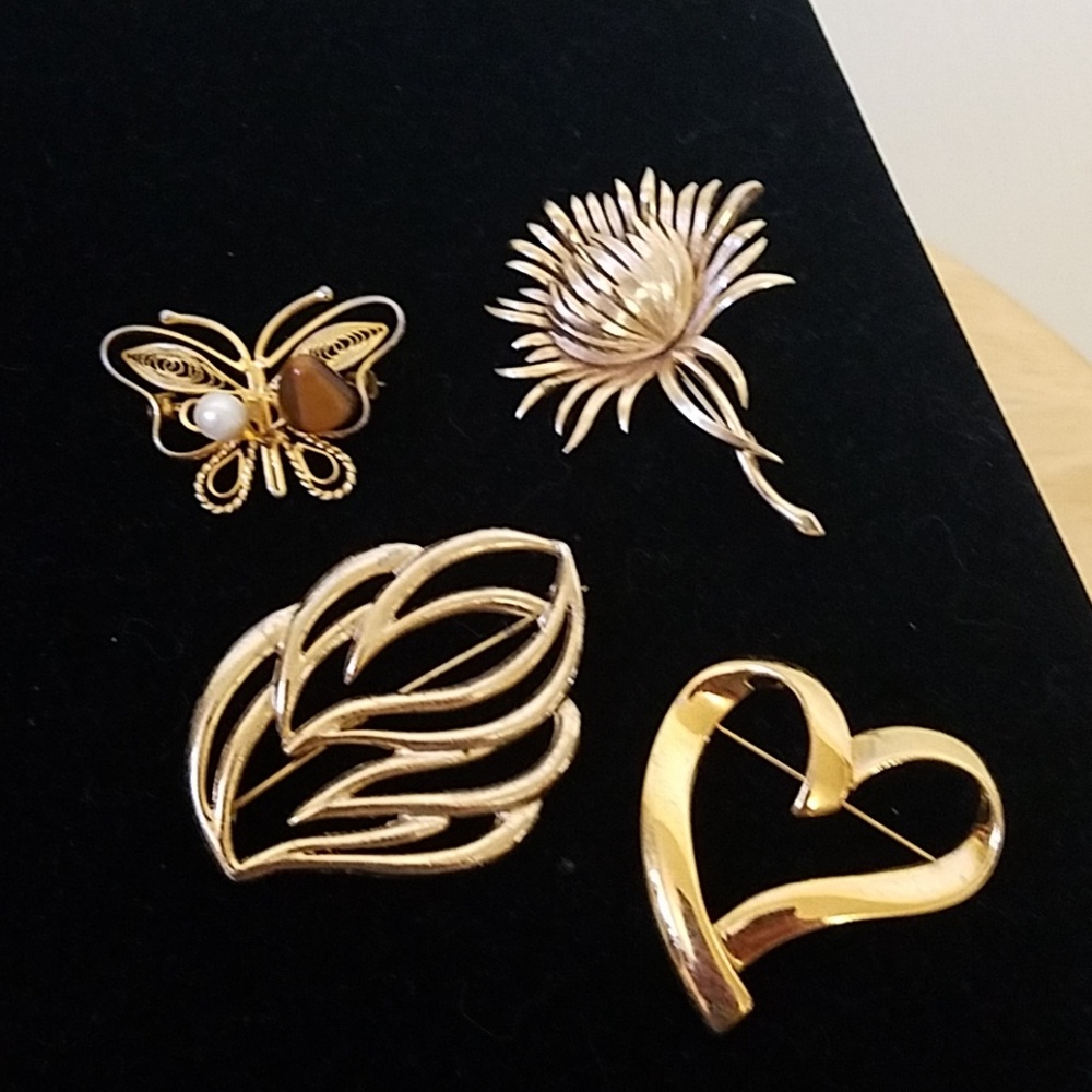 Four Vintage Brooches